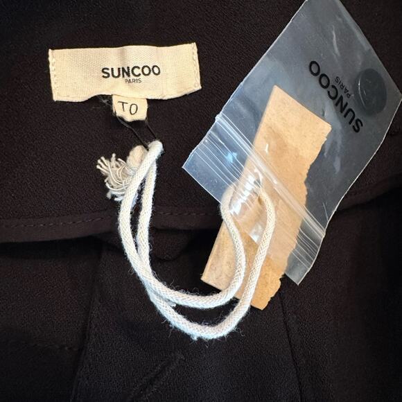 Suncoo Paris Benny High Waisted Belted Shorts - Black Size XSmall (T0) NEW - Picture 6 of 12